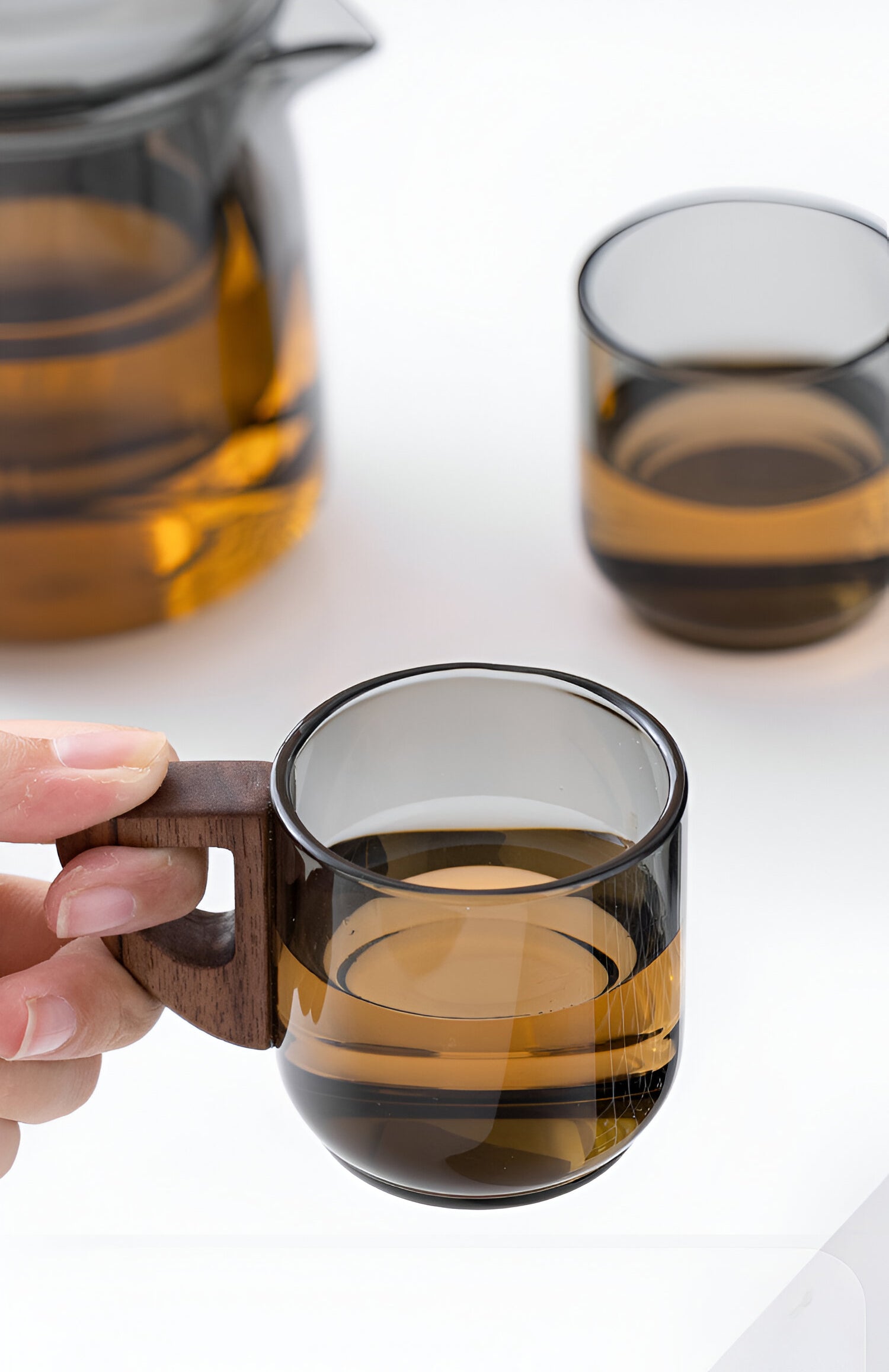 Mug with a wooden handle S BEVORA