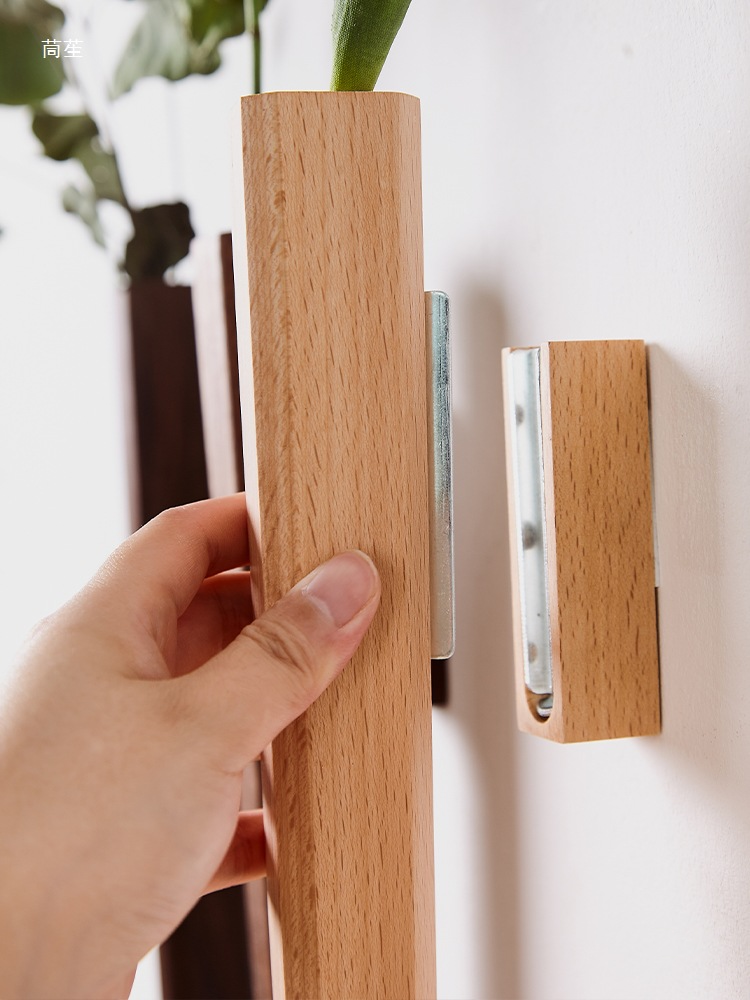 Wall-mounted wooden vase BEVORA